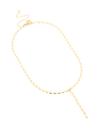 Waterproof Gold Plated Stainless Steel Marina Chain Y-Necklace - link has visual effect only
