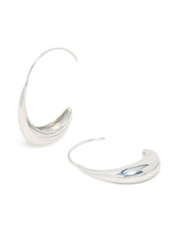 Waterproof Stainless Steel Thick Half Hoop Earrings - link has visual effect only