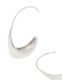 Waterproof Stainless Steel Thick Half Hoop Earrings - link has visual effect only