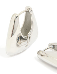 Waterproof Stainless Steel Trapezium Hinge Hoop Earrings - link has visual effect only