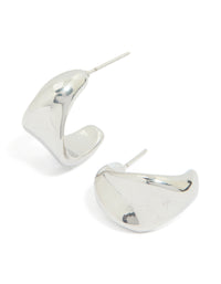 Waterproof Stainless Steel Organic Teardrop Earrings - link has visual effect only