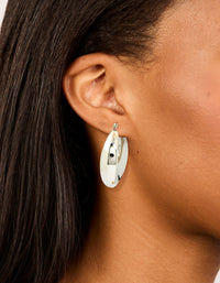 Waterproof Stainless Steel Large Hoop Earrings - link has visual effect only