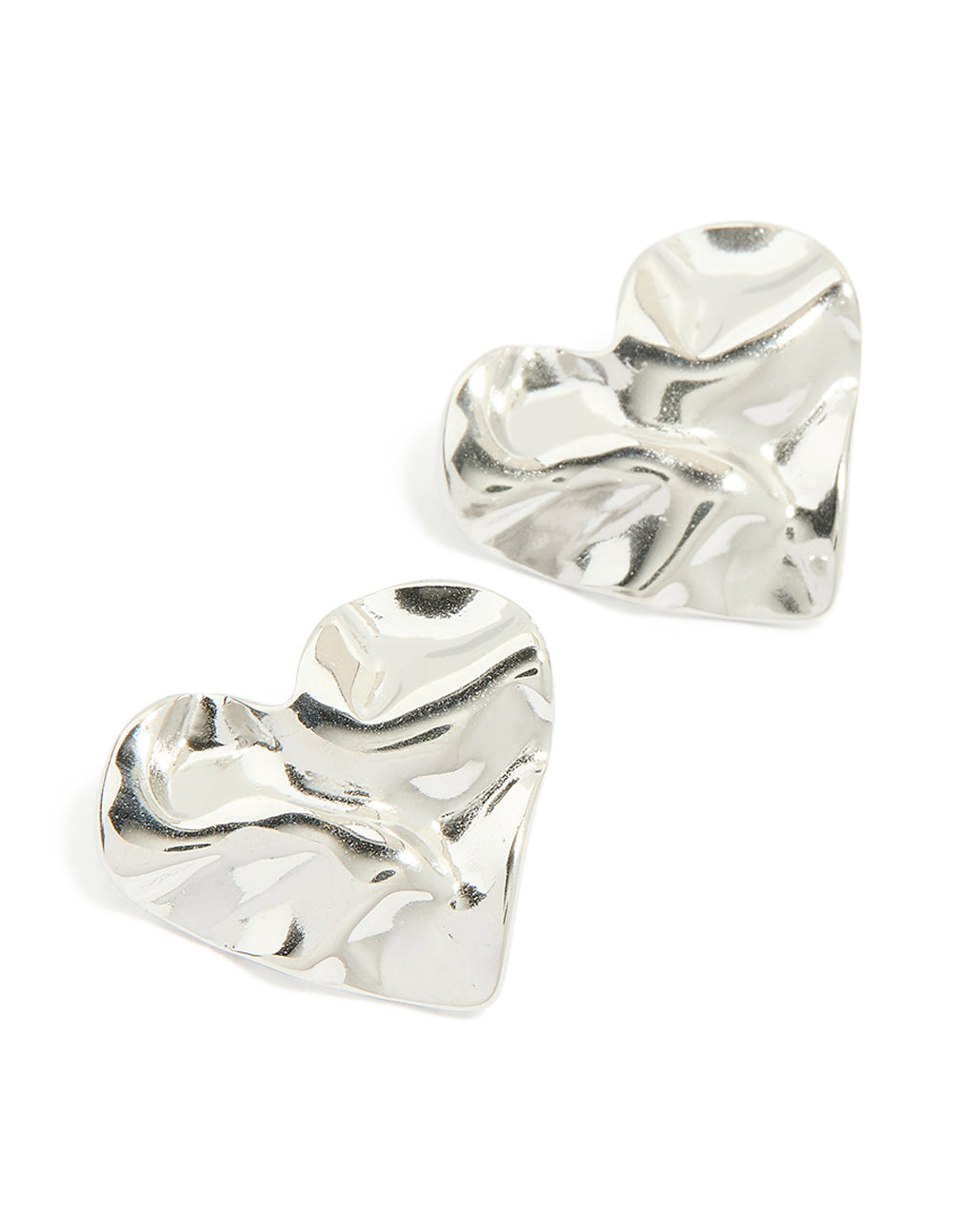 Waterproof Stainless Steel Molten Heart Stud Earrings