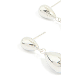 Waterproof Stainless Steel Pear Double Drop Earrings - link has visual effect only