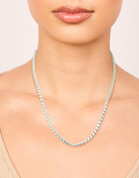 Waterproof Stainless Steel Thick Twist Chain Necklace - link has visual effect only