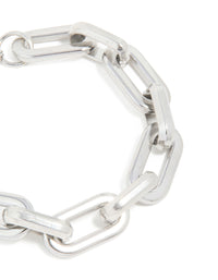 Waterproof Stainless Steel Large Paperclip Chain Bracelet - link has visual effect only