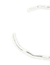 Waterproof Stainless Steel Mini Wave Wrist Cuff - link has visual effect only