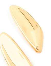 Waterproof Gold Plated Stainless Steel Shield Stud Earrings - link has visual effect only