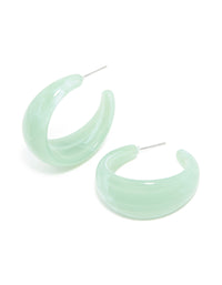 Sage Green Acrylic Marble Hoop Earrings - link has visual effect only