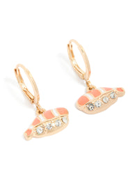 Gold Diamante Sashimi Huggie Earrings - link has visual effect only