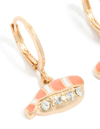 Gold Diamante Sashimi Huggie Earrings - link has visual effect only