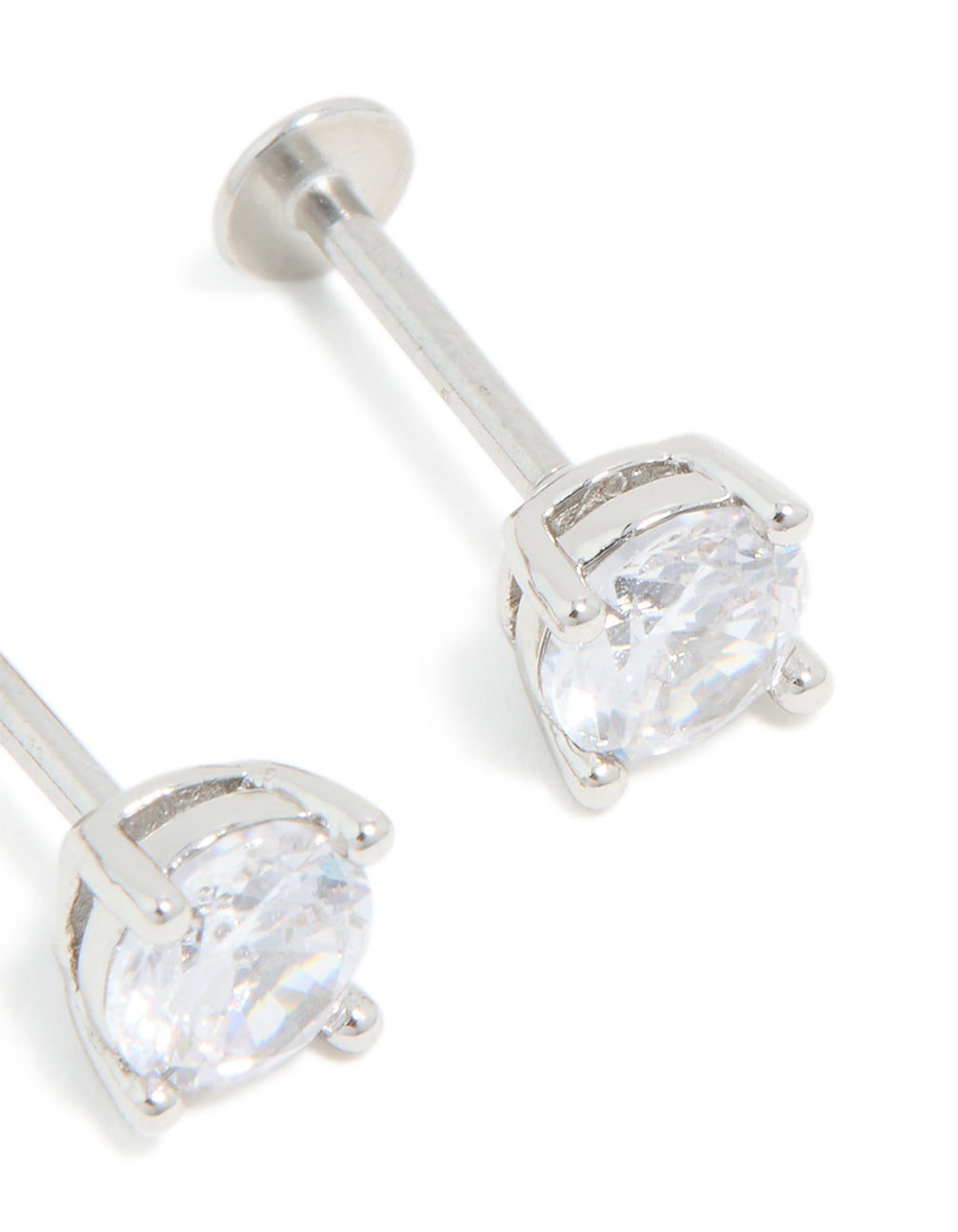 Surgical Steel 5mm Cubic Zirconia Flat Back Studs