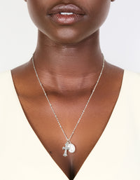 Waterproof Stainless Steel Mary & Cross Necklace - link has visual effect only