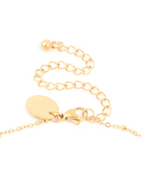 Waterproof Gold Plated Stainless Steel Mary & Cross Necklace - link has visual effect only