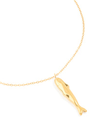 Waterproof Gold Plated Stainless Steel Sardine Pendant Necklace - link has visual effect only