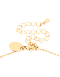 Waterproof Gold Plated Stainless Steel Cubic Zirconia Pavé Starfish Pendant Necklace - link has visual effect only