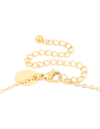 Waterproof Gold Plated Stainless Steel Bamboo Letter K Necklace - link has visual effect only