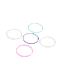 Kids Glitter Acrylic 5-Pack Bracelets - link has visual effect only