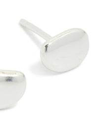 Sterling Silver Pebble Stud Earrings - link has visual effect only