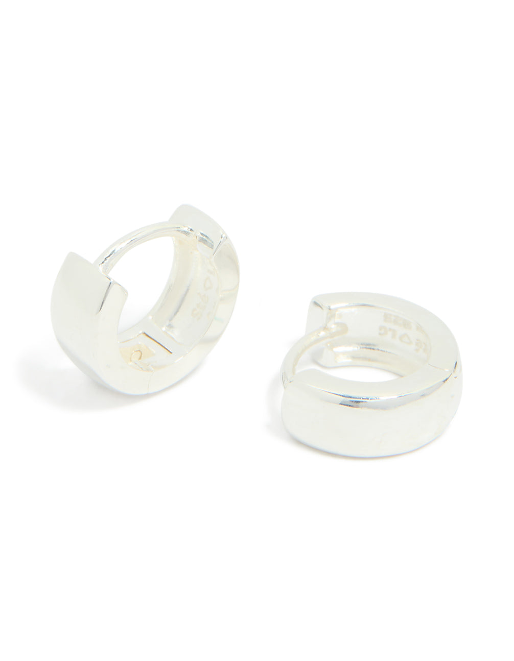 Sterling Silver Chubby Huggie Earrings