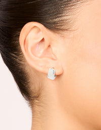 Sterling Silver Chubby Huggie Earrings - link has visual effect only