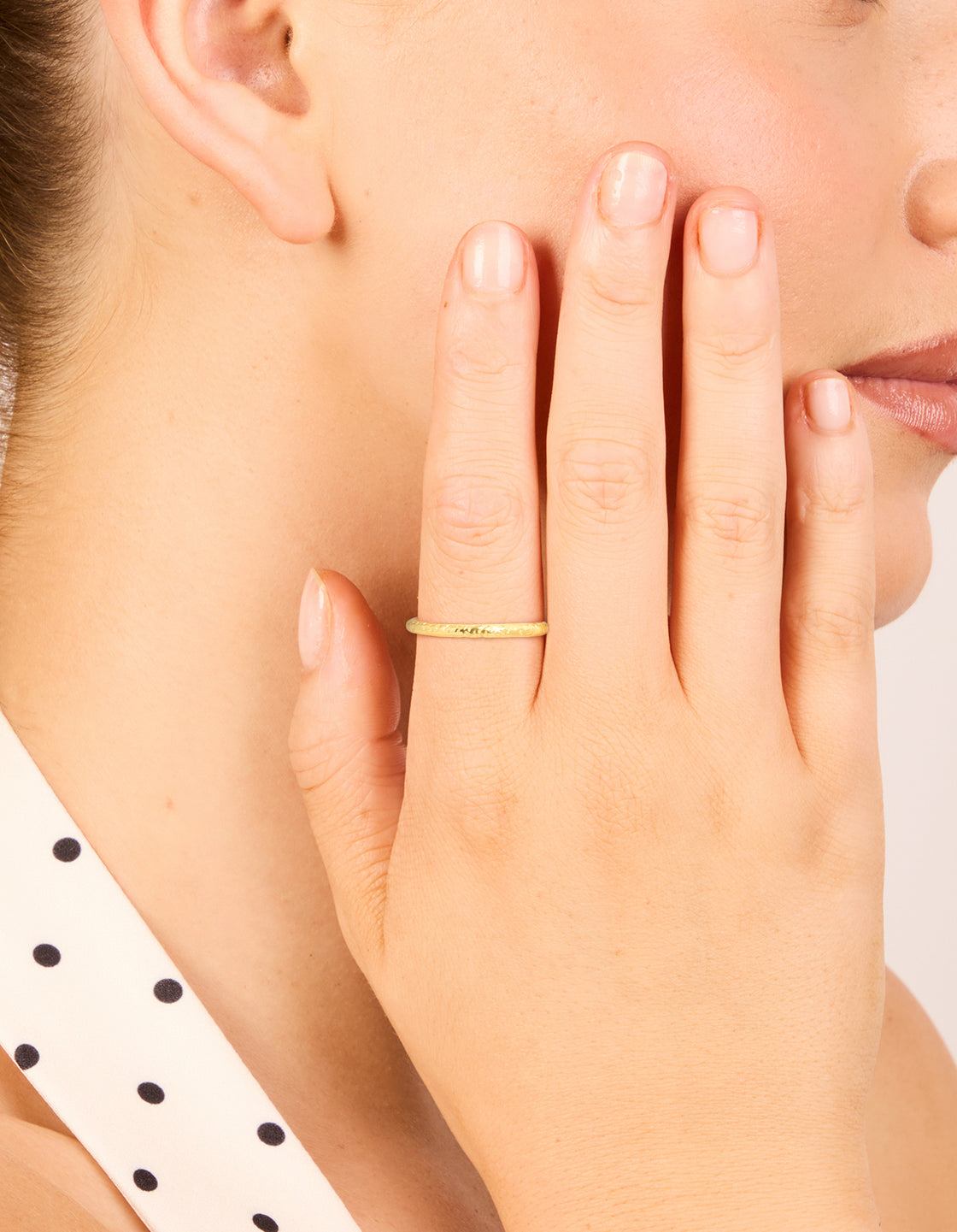 Gold Plated Sterling Silver Molten Ring