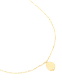 Waterproof Gold Plated Stainless Steel Oval Engravable Pendant Necklace - link has visual effect only