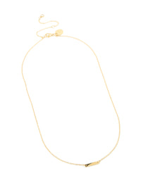 Waterproof Gold Plated Stainless Steel Mini Engravable Bar Necklace - link has visual effect only