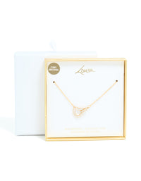 Waterproof Gold Plated Stainless Steel Cubic Zirconia Hollow Heart Necklace - link has visual effect only