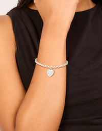 Waterproof Stainless Steel Chunky Heart Bracelet - link has visual effect only