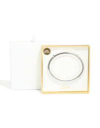 Waterproof Stainless Steel Cubic Zirconia Heart Bangle - link has visual effect only