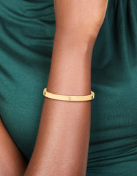 Waterproof Gold Plated Stainless Steel Toggle Bangle - link has visual effect only