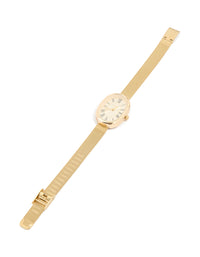 Gold Vintage Mesh Oval Face Watch - link has visual effect only
