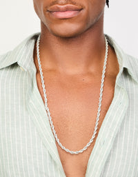 Mens Waterproof Stainless Steel Large Twist Chain Necklace - link has visual effect only