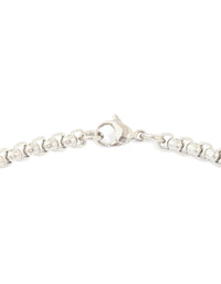 Mens Waterproof Stainless Steel Large Smooth Box Chain Necklace - link has visual effect only