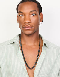 Mens Waterproof Stainless Steel Small Miami Cuban Necklace - link has visual effect only