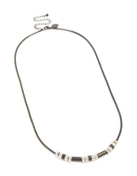 Mens Waterproof Stainless Steel Mixed Rondelle Necklace - link has visual effect only