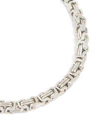 Mens Waterproof Stainless Steel Box Link Chain Bracelet - link has visual effect only