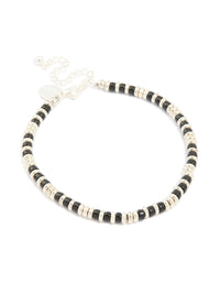 Mens Waterproof Stainless Steel Small Semi Precious Bead Bracelet - link has visual effect only