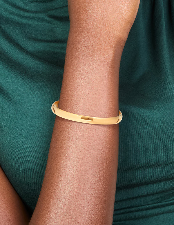 Waterproof Rose Gold Plated Stainless Steel Round Wrist Cuff