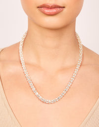 Rose Gold Plated Diamante Fireball Chain Necklace - link has visual effect only