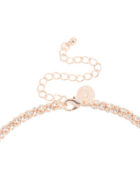Rose Gold Plated Diamante Fireball Chain Necklace - link has visual effect only