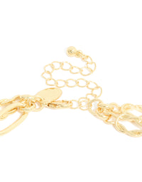 Gold Plated Chain Layered Knot Y-Necklace - link has visual effect only
