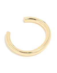Gold Plated Chubby Wrist Cuff - link has visual effect only