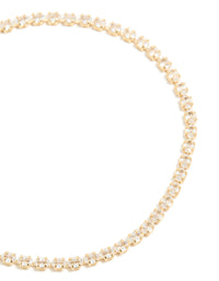 Gold Plated Cubic Zirconia Dainty Oval Tennis Bracelet - link has visual effect only