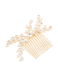 Gold Diamante Leaf Comb - link has visual effect only