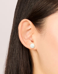 Waterproof Stainless Steel Freshwater Pearl Stud Earrings - link has visual effect only