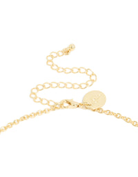 Gold Plated Freshwater Pearl & Textured Bars Necklace - link has visual effect only
