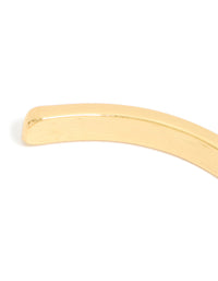 Gold Plated Thin Line Wrist Cuff - link has visual effect only