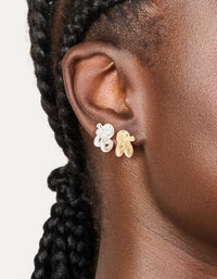 Mixed Metal Plated Knot Hoop Earrings 2 Pack - link has visual effect only